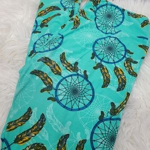 Lularoe TC Blue Dreamcatcher Leggings